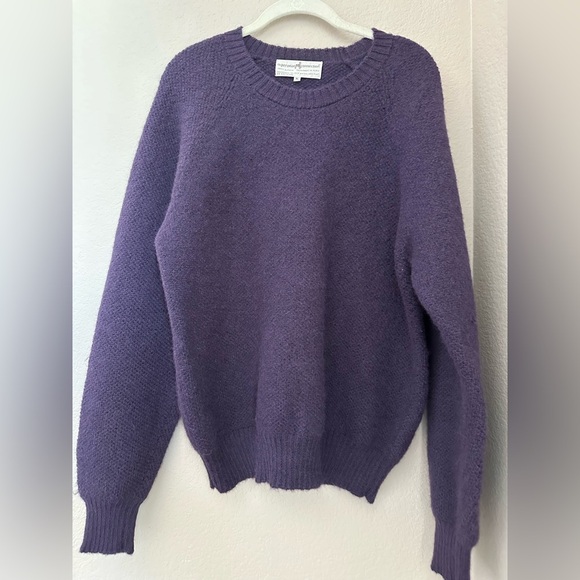 Peruvian Connection Crew Neck Alpaca Sweater XL purple, Academia, Classic Style - Picture 1 of 5